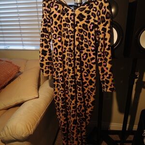 Leopard Print Onesie Pajamas